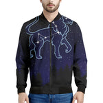 Leo Constellation Print Men's Bomber Jacket