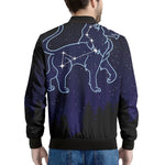Leo Constellation Print Men's Bomber Jacket