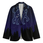 Leo Constellation Print Men's Cotton Blazer