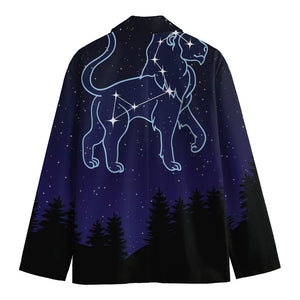 Leo Constellation Print Men's Cotton Blazer