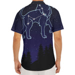 Leo Constellation Print Men's Deep V-Neck Shirt