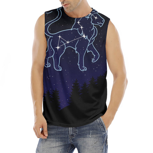 Leo Constellation Print Men's Fitness Tank Top