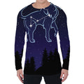 Leo Constellation Print Men's Long Sleeve T-Shirt