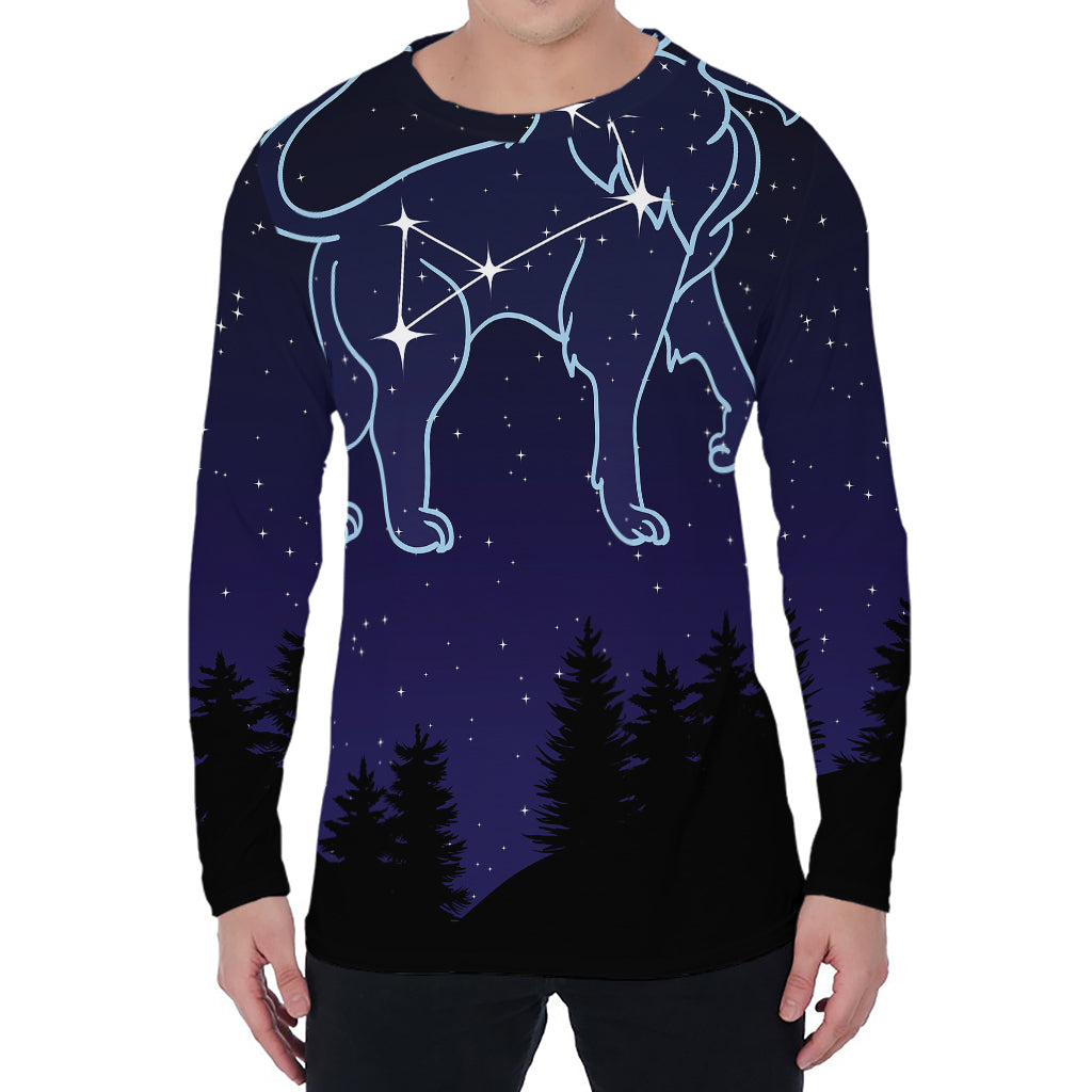 Leo Constellation Print Men's Long Sleeve T-Shirt