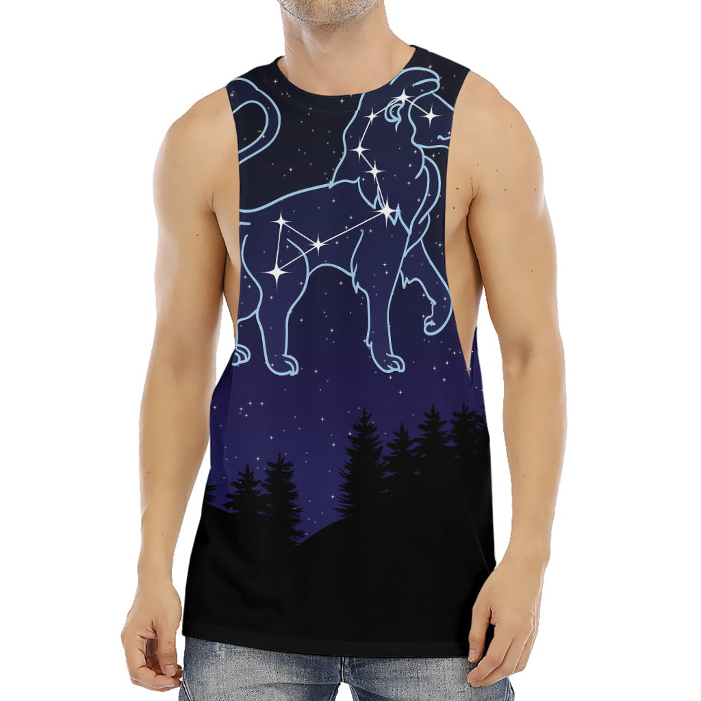 Leo Constellation Print Men's Muscle Tank Top
