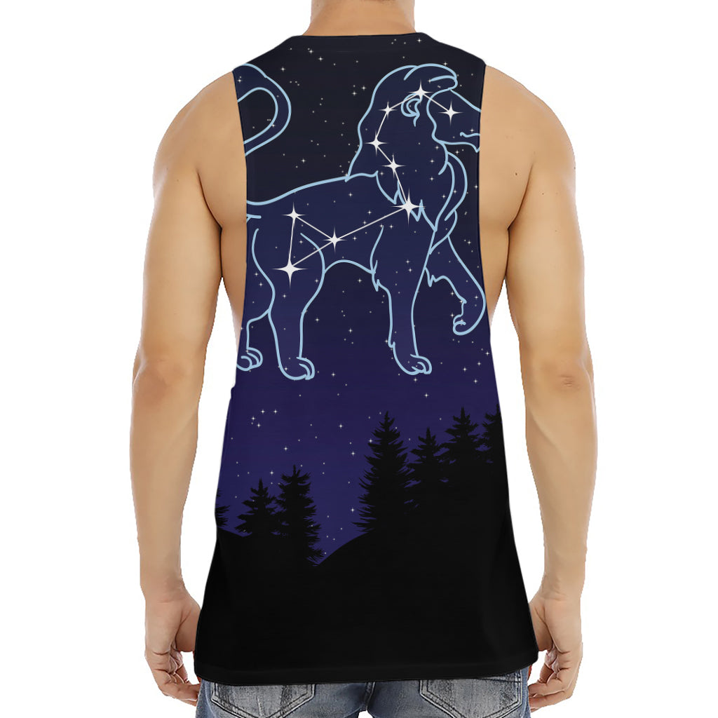 Leo Constellation Print Men's Muscle Tank Top