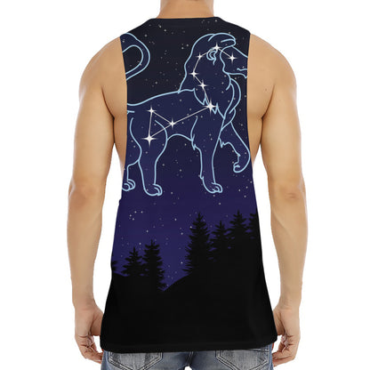 Leo Constellation Print Men's Muscle Tank Top