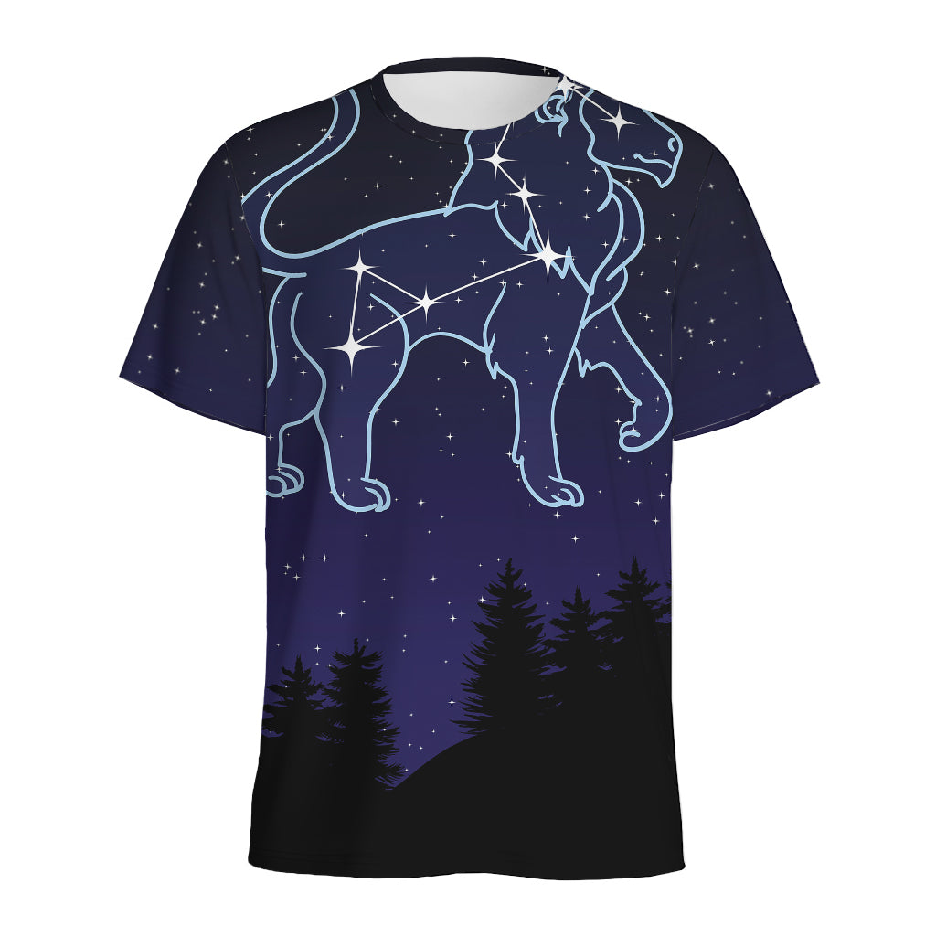 Leo Constellation Print Men's Sports T-Shirt