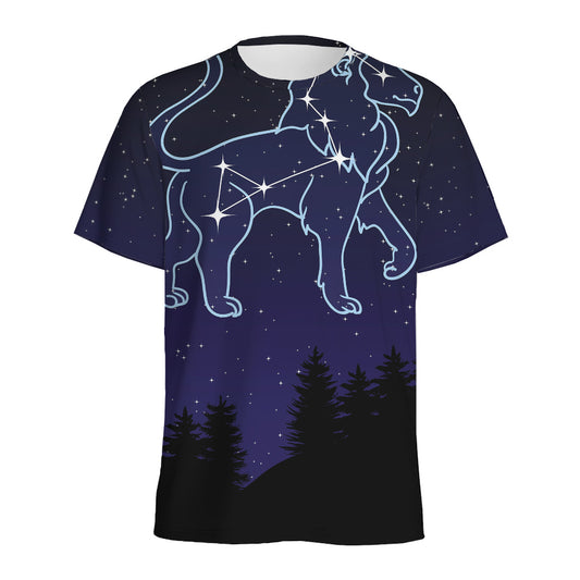 Leo Constellation Print Men's Sports T-Shirt