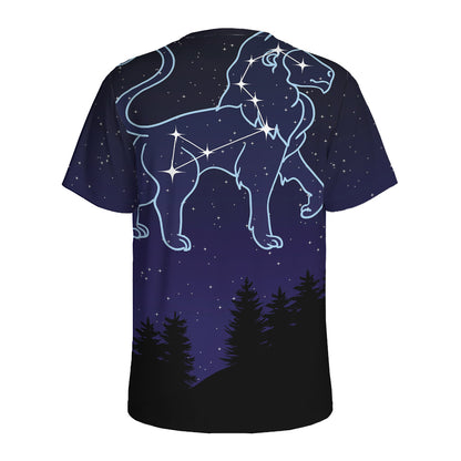 Leo Constellation Print Men's Sports T-Shirt