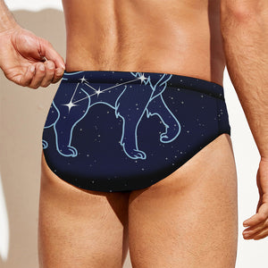 Leo Constellation Print Men's Swim Briefs