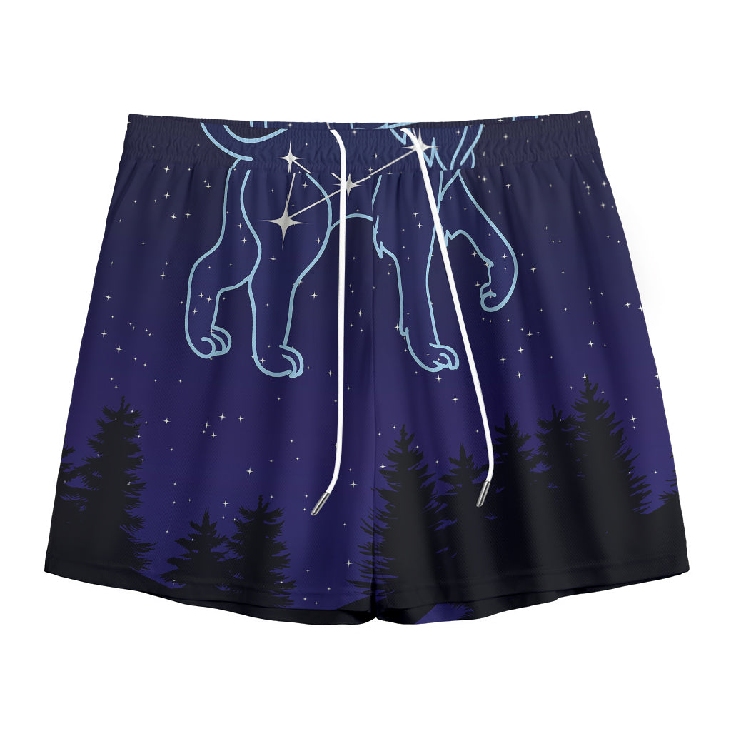 Leo Constellation Print Mesh Shorts