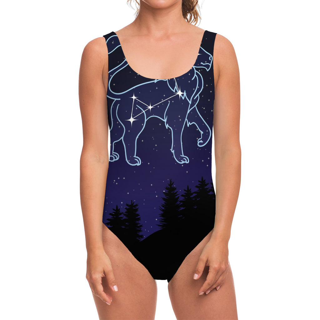 Leo Constellation Print One Piece Swimsuit