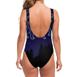 Leo Constellation Print One Piece Swimsuit