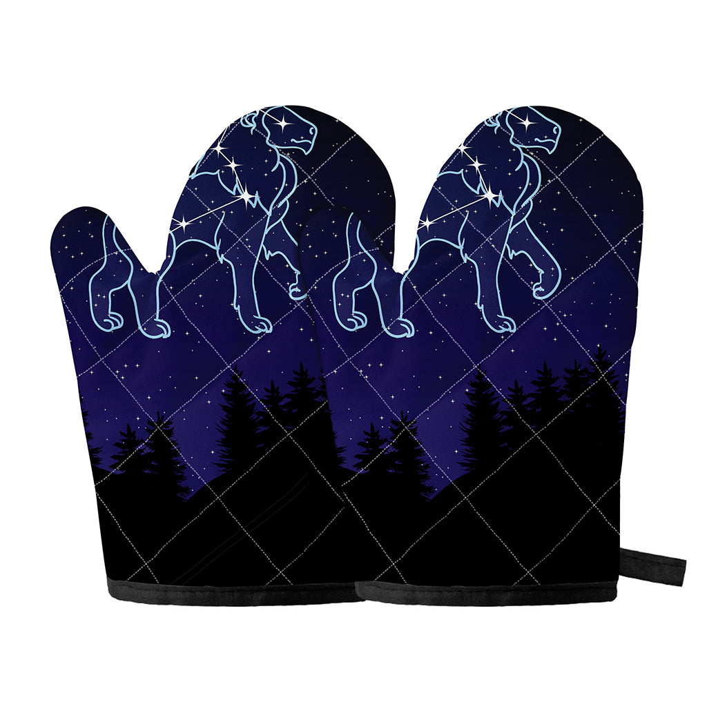 Leo Constellation Print Oven Mitts