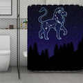 Leo Constellation Print Polyester Shower Curtain