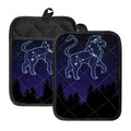 Leo Constellation Print Pot Holders With Pocket