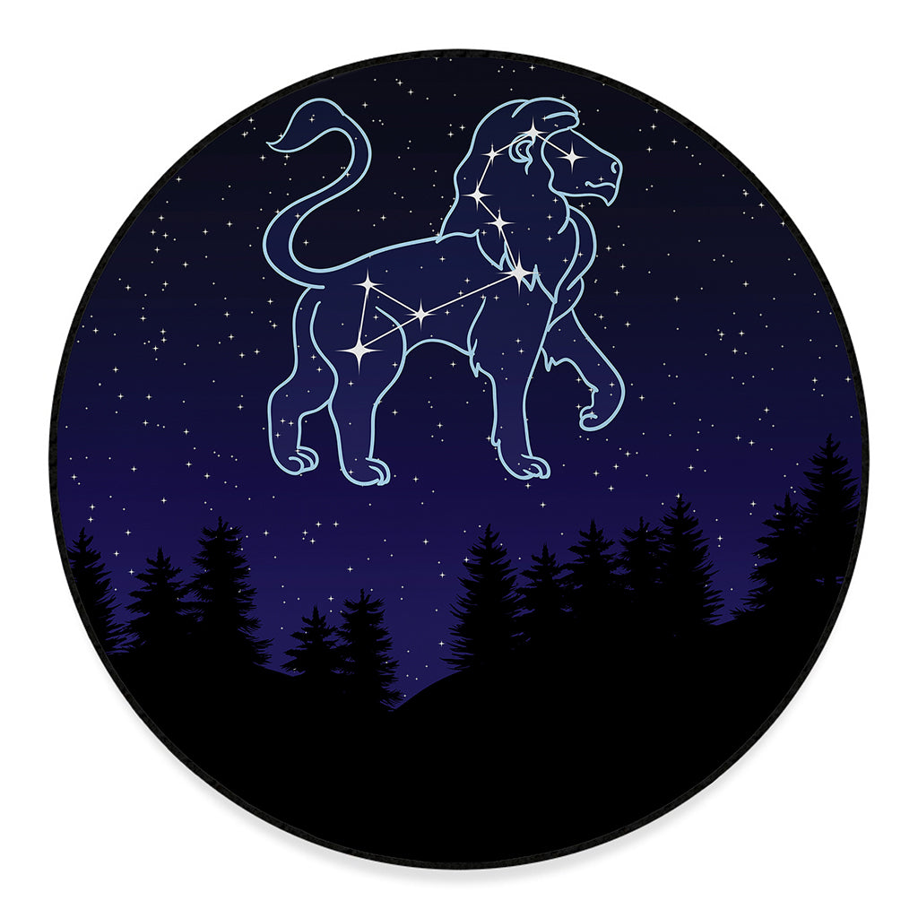 Leo Constellation Print Round Floor Mat