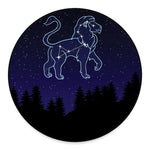 Leo Constellation Print Round Floor Mat
