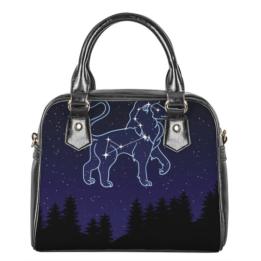 Leo Constellation Print Shoulder Handbag