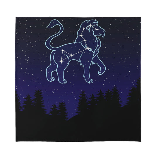 Leo Constellation Print Silk Bandana