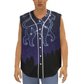 Leo Constellation Print Sleeveless Baseball Jersey