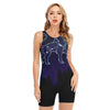 Leo Constellation Print Sleeveless One Piece Swimsuit