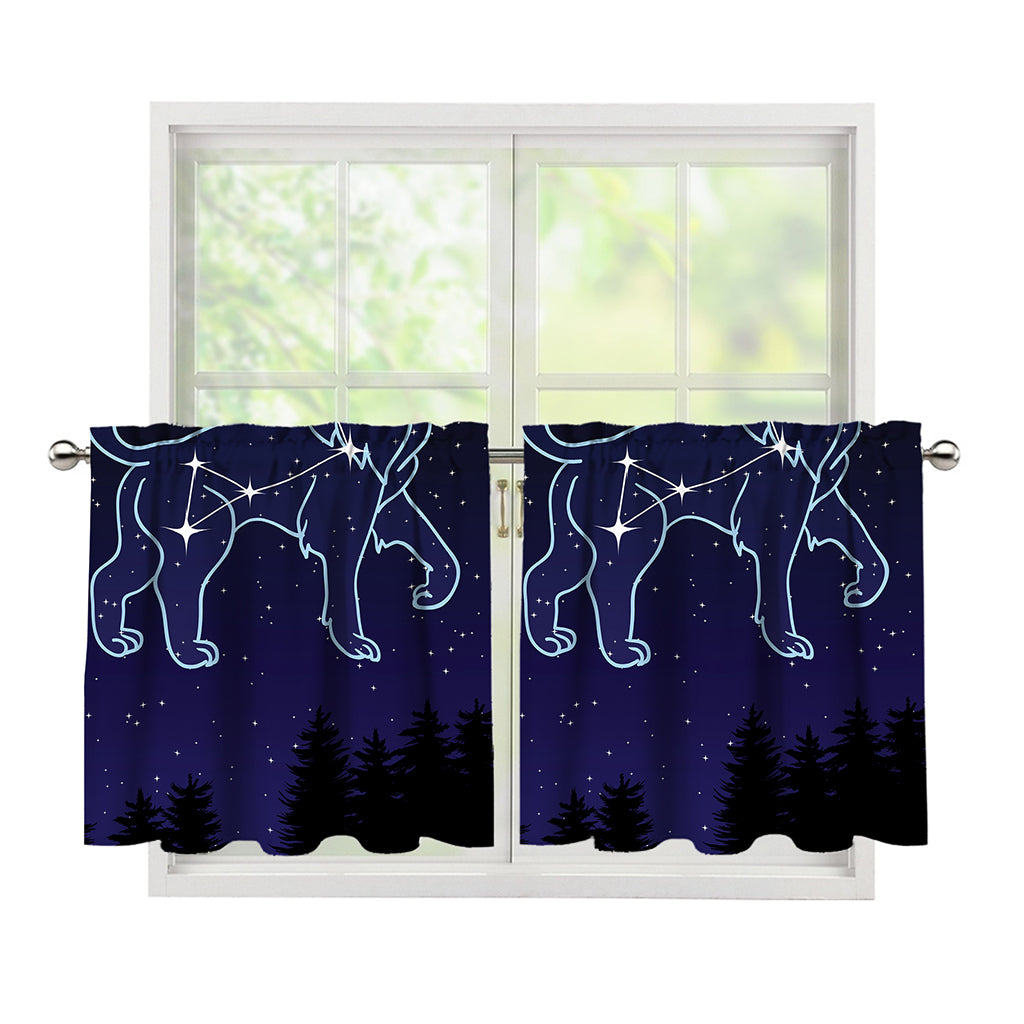 Leo Constellation Print Tier Curtains