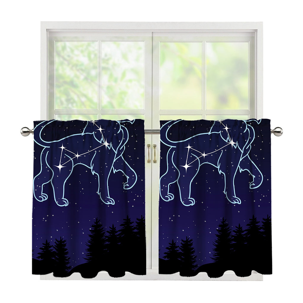 Leo Constellation Print Tier Curtains