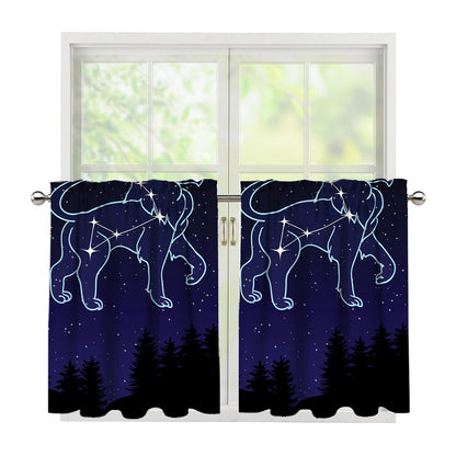 Leo Constellation Print Tier Curtains
