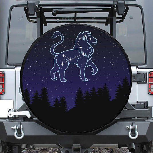 Leo Constellation Print Tire Cover
