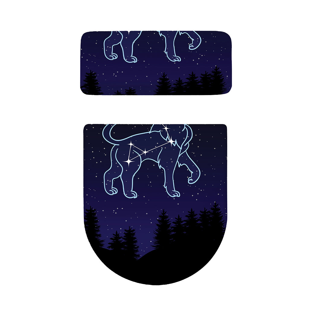 Leo Constellation Print Toilet Lid And Tank Cover Set