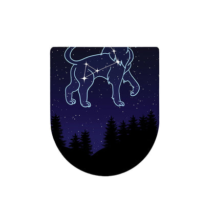 Leo Constellation Print Toilet Lid Cover