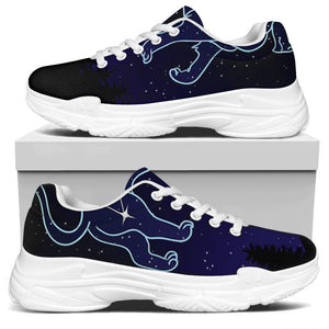 Leo Constellation Print White Chunky Shoes