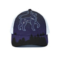 Leo Constellation Print White Mesh Trucker Hat