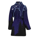 Leo Constellation Print Women's Bathrobe