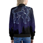 Leo Constellation Print Women's Bomber Jacket