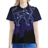 Leo Constellation Print Women's Polo Shirt