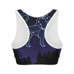 Leo Constellation Print Women's Sports Bra