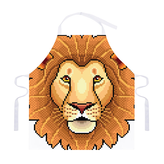 Leo Pixel Print Adjustable Apron
