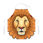 Leo Pixel Print Adjustable Apron