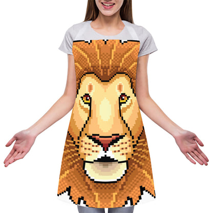 Leo Pixel Print Adjustable Apron