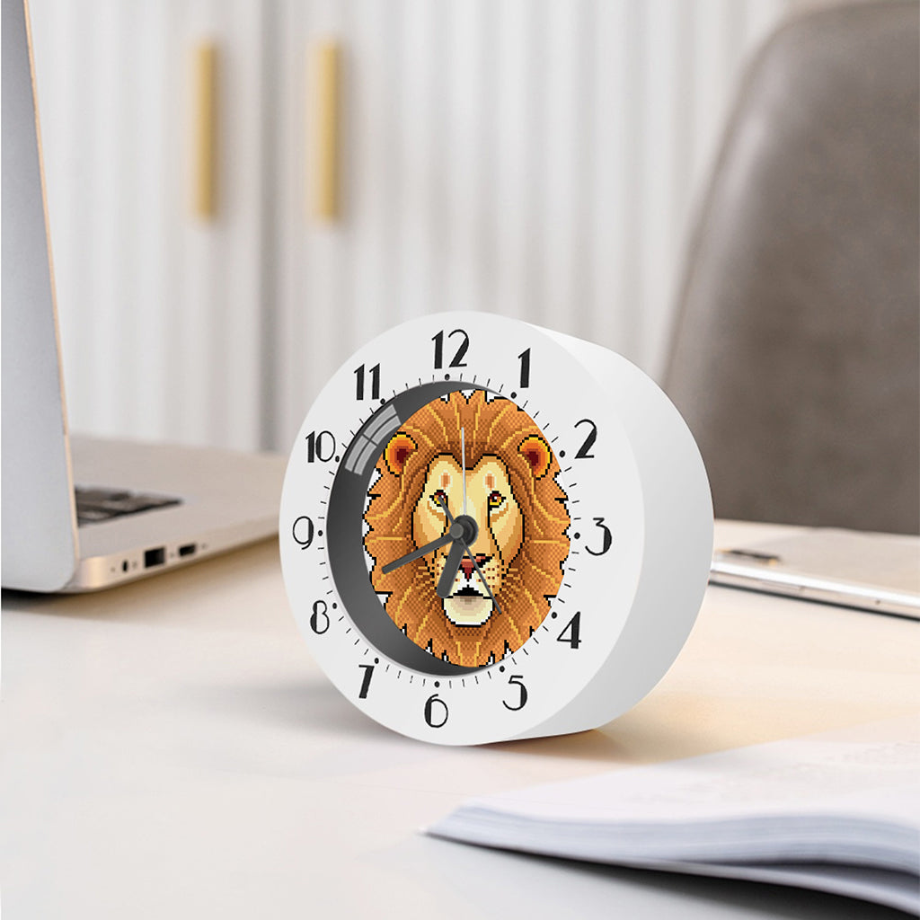 Leo Pixel Print Alarm Clock