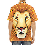 Leo Pixel Print Aloha Shirt