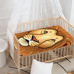 Leo Pixel Print Baby Crib Sheet