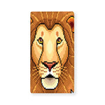 Leo Pixel Print Baby Crib Sheet