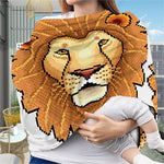 Leo Pixel Print Baby Seat Cover