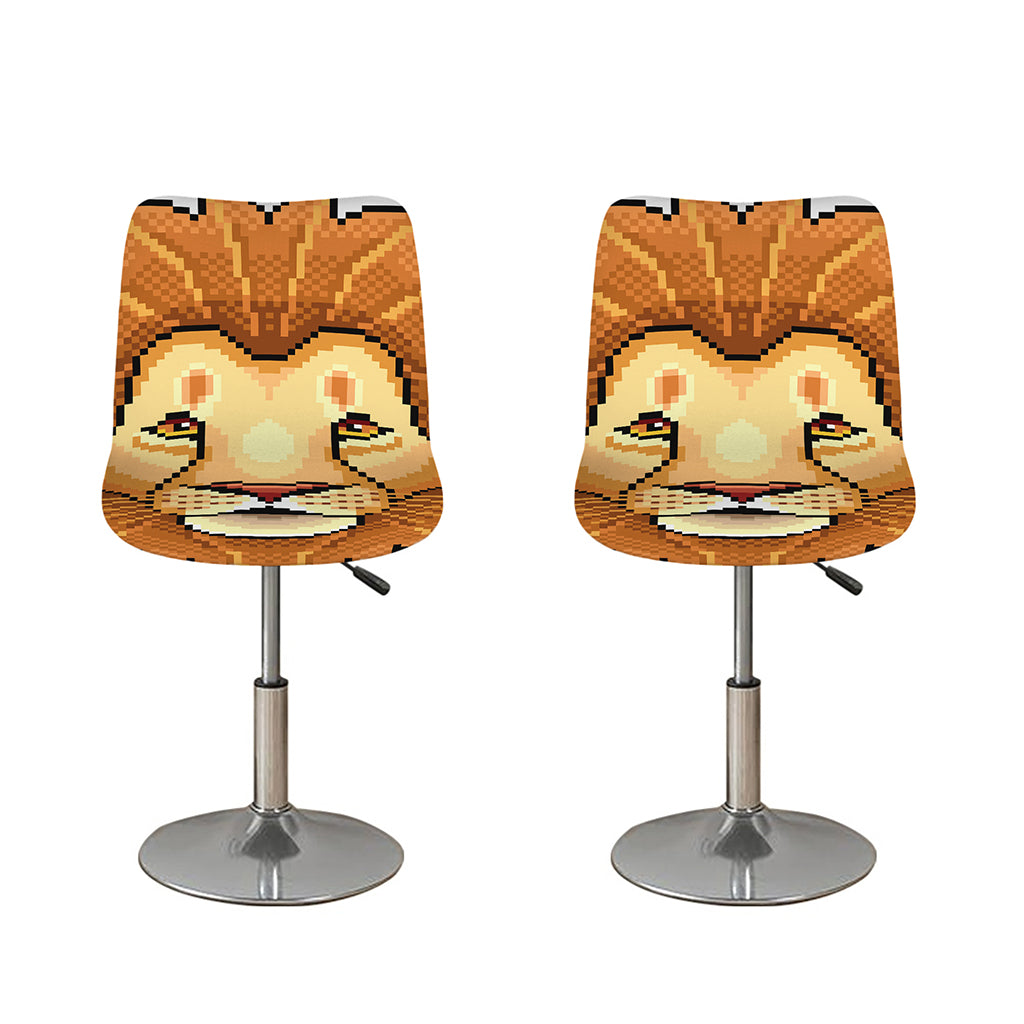 Leo Pixel Print Bar Stool Covers