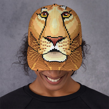 Leo Pixel Print Baseball Cap