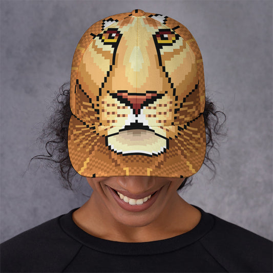 Leo Pixel Print Baseball Cap
